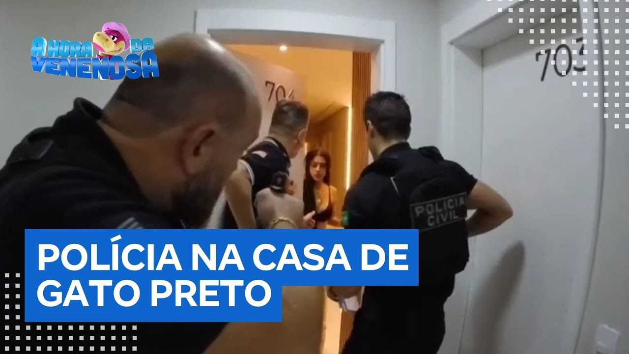 Imagens mostram momento em que a polícia cumpriu mandado na casa de Gato Preto e Bia Miranda