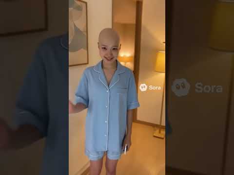 坊主少女が就寝前に一言 #生成ai #坊主女子