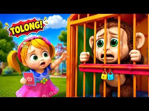 Monyet Terkunci di Escape Room! Bisakah Anak-Anak Membuka 3 Gembok? 😱🔐 | Can They Save the Monkey?