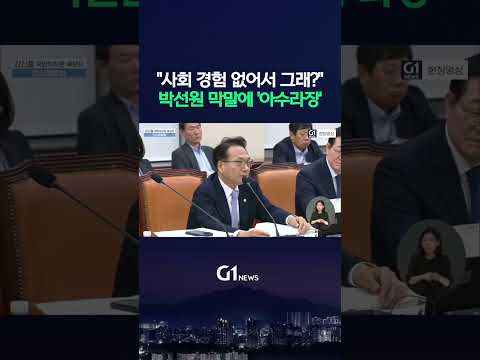 "사회 경험 없어서 그래?" 박선원 막말에 청문회 '아수라장' [G1현장영상]