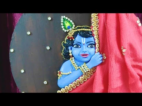 Krishna Clay Art in 1 min / Easy Clay Art / Cute Krishna Painting