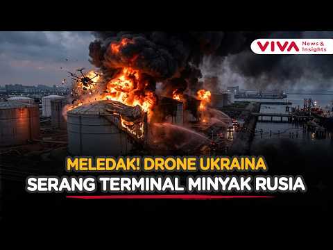Balas Serangan! Drone Ukraina Serang Terminal Minyak Rusia di Kota Kelahiran Putin