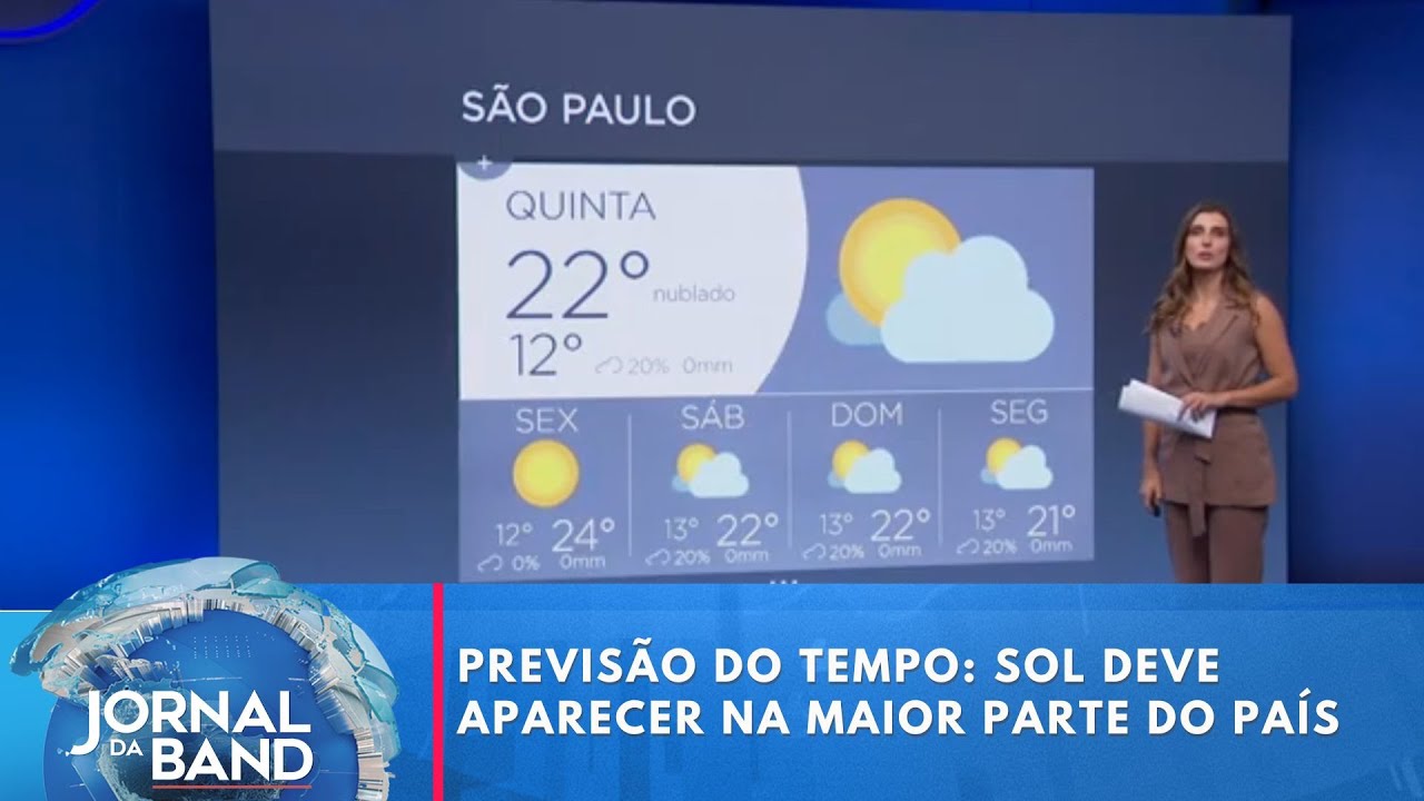 Previsão do tempo: sol deve aparecer na maior parte do país | Jornal da Band