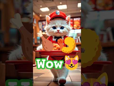 🐱🍗 Food Lover| just try it now 😻✨ #foodlover #foodie #kfc #foodworld #adorablecats #catworld #kitten