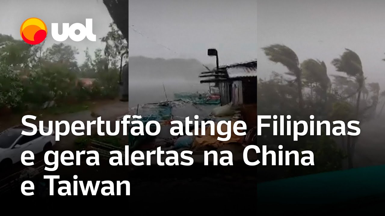 Supertufão Ragasa atinge Filipinas com ventos de 295 km/h; China e Taiwan estão em alerta; vídeo