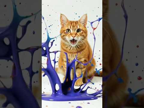 Satisfying colour mixing #colors #shortvideo #cat #mixingcolors #art #experimnent #colorful
