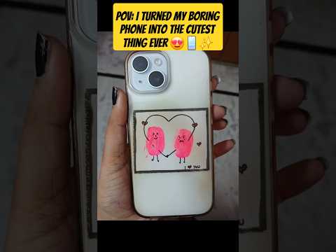 POV: I turned my boring phone into the cutest thing ever 😍📱✨ #diyphonecase #minivlog#aestheticdecor