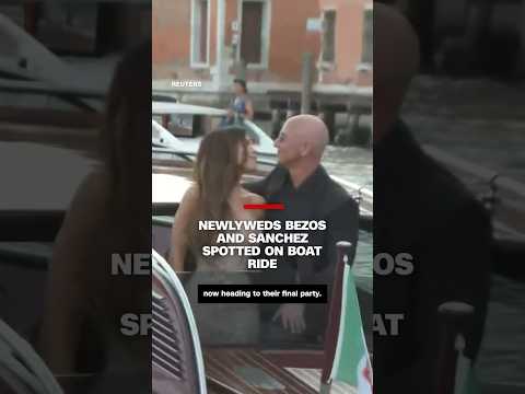 Newlyweds Bezos and Sanchez spotted on boat ride