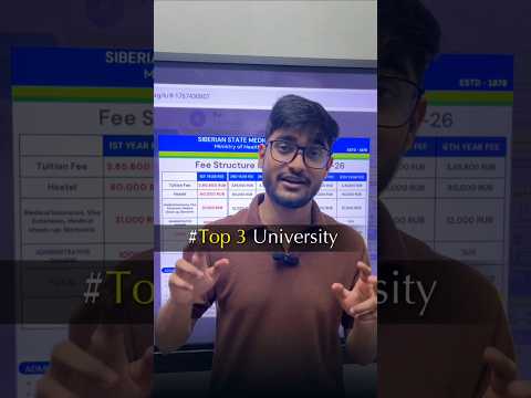 Siberian State Medical University Russia 🇷🇺 || Fee Breakdown #mbbsabroad #mbbs #neet