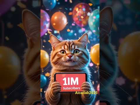 Cat let's celebrate #shorts #cat #aicatlab2025
