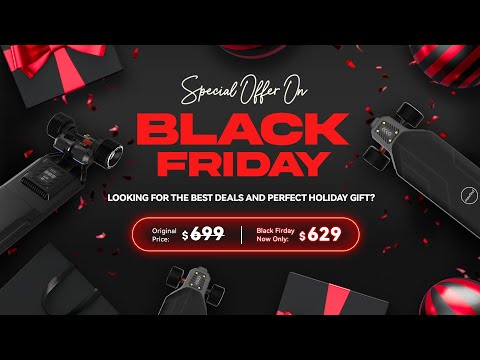 Maxfind MAX6: The Best Electric Skateboard 2024  - Black Friday Best Gift! Biggest Deals This Year!