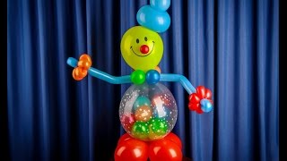 Клоун -  погремушка из воздушных шаров своими руками