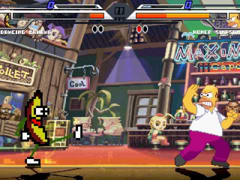 SW Mugen - Dancing Banana vs Homer Simpson