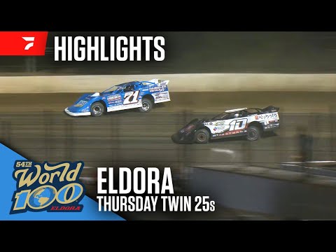 Thursday Twin 25s | World 100 at Eldora Speedway 9/5/24 | Highlights - dirt track racing video image