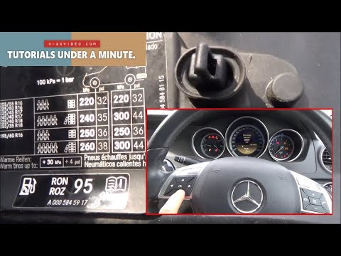 Wyzerowanie ciśnienia w oponach Mercedes Klasy C.