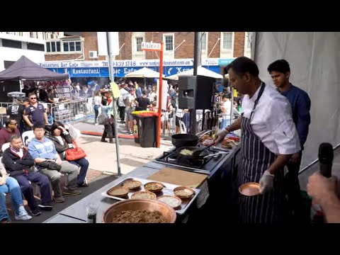 Live cooking show at Crows nest festival 2018 by Chef Vijayan | Sydney | Australia