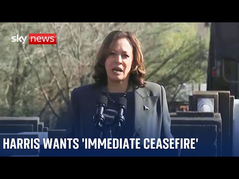 US vice president Kamala Harris demands 'immediate ceasefire' in Gaza | Israel - Hamas war