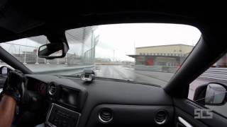 SCS - RWD Nissan GTR Drifting On Wet Track - Onboard Footage