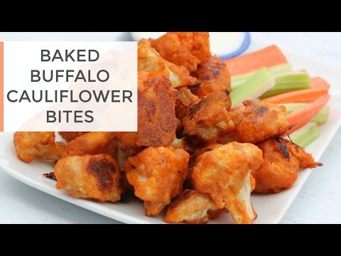 Baked Buffalo Cauliflower Bites Recipe | Healthy Super Bowl Recipe - UCj0V0aG4LcdHmdPJ7aTtSCQ
