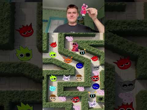 Peppa Pig EATS only ALL Sprunki in labyrinth #animation #sprunki #funny 