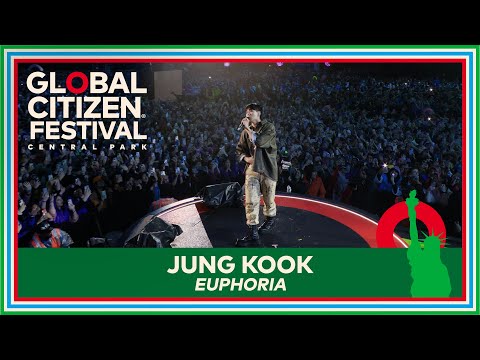 Singer Jung Kook Performs BTS Song ‘Euphoria’ | Global Citizen Festival 2023