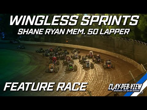 Wingless Sprints | Shane Ryan Mem. 50 Lapper - Kingaroy - 9th Nov 2024 | Clay-Per-View - dirt track racing video image