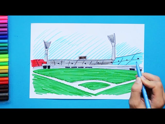 How to Draw a Baseball Stadium