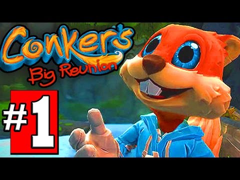 Conker's Big Reunion Walkthrough Part 1 Gameplay Let's Play Playthrough Review [HD] XBOX ONE - UC2Nx-8MWzDoAdc_0YXiRfwA