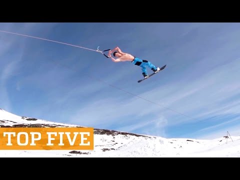 TOP FIVE: Summer Skiing, Wheelie Tricks & Freerunning | PEOPLE ARE AWESOME 2016 - UCIJ0lLcABPdYGp7pRMGccAQ