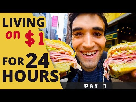 LIVING on $1 for 24 HOURS in NYC! (Day #1) - UCJnih3sPUFF4BvAD08CMRJw