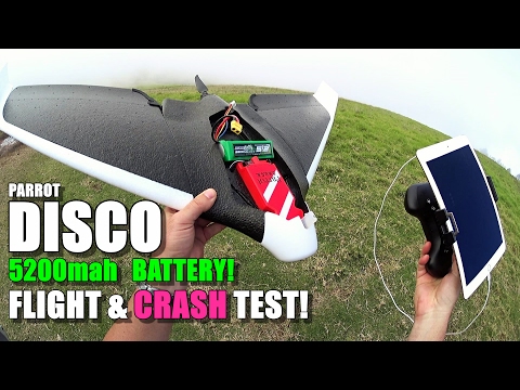 PARROT DISCO Review - Part 5 - [5200mah High Capacity Battery Cloud Flight & Crash Test] - UCVQWy-DTLpRqnuA17WZkjRQ