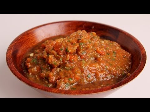 Roasted Pepper Salsa Recipe - Laura Vitale - Laura in the Kitchen Episode 287 - UCNbngWUqL2eqRw12yAwcICg