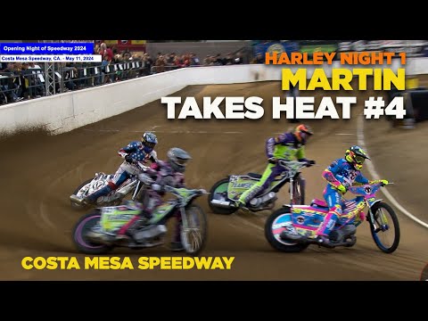 Martin Takes Heat #4! Opening Night Costa Mesa Speedway! #speedway #motorcyclesports #fypシ - dirt track racing video image
