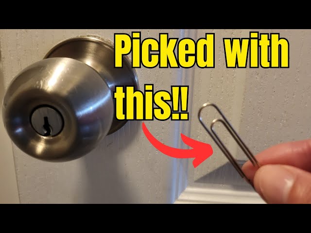 How to Pick a Door Lock with a Paperclip and No Tools