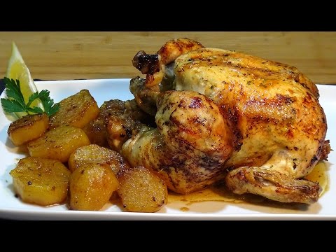 Receta Pollo asado sentado acompañado de patatas - Recetas de cocina, paso a paso, tutorial - UC5ONfXPjWgqElh0NZaRJ1tg