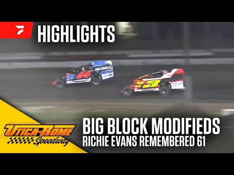 Richie Evans Remembered 61 | Big Block Modifieds at Utica-Rome Speedway 7/15/25 | Highlights - dirt track racing video image