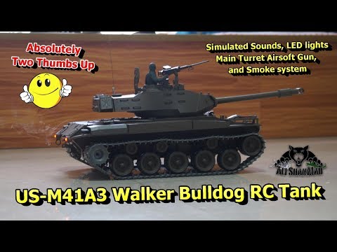 Henglong US M41A3 Walker Bulldog RC Tank 6mm Airsoft BB Gun Real Smoke - UCsFctXdFnbeoKpLefdEloEQ