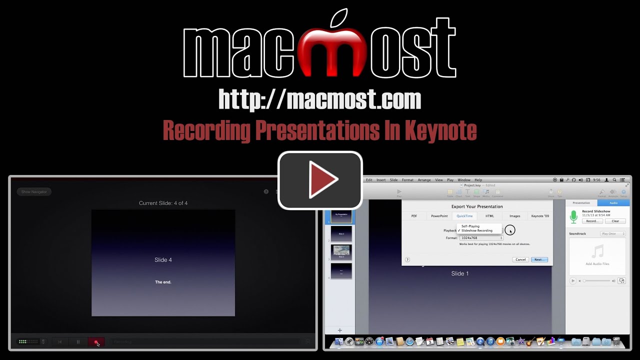 record keynote presentation on mac