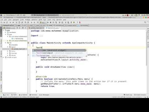 25  Android Studio TextView Btn functions دوال الزر والنص