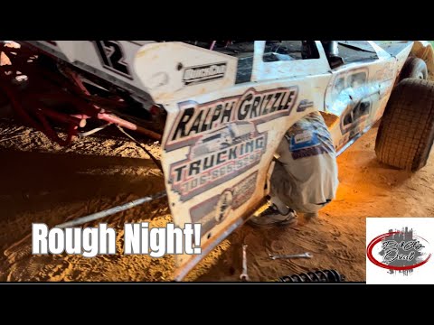 Torn up Late Model-Long Night at Toccoa Raceway @redclayoval  #dirttrackracing #wrecks - dirt track racing video image