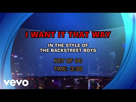 Backstreet Boys - I Want It That Way (Karaoke) - UCQHthJbbEt6osR39NsST13g