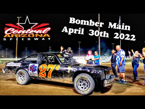 Bomber Main At Central Arizona Speedway April 30th 2022 - dirt track racing video image