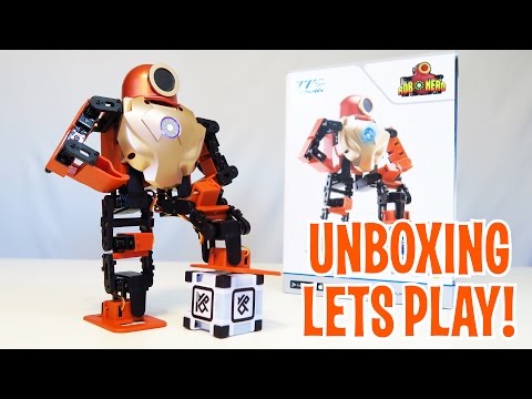 Unboxing & Let's Play - ROBOHERO - Humanoid Robot Review - Intelligent Toy like Cozmo! - UCkV78IABdS4zD1eVgUpCmaw