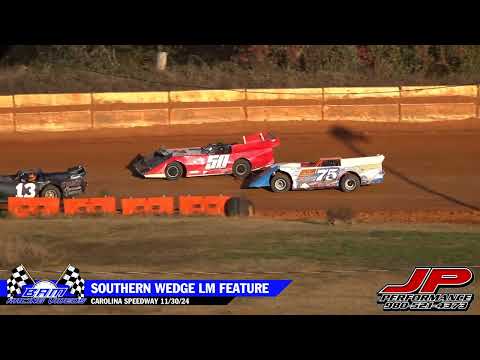 Southern Wedge Late Model Feature - Carolina Speedway 11/30/24 - dirt track racing video image