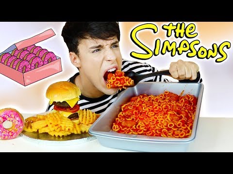 i only ate THE SIMPSONS FOODS for 24 hours!!! - UCYRDdicBXeo2zYB6Lg-oK7w