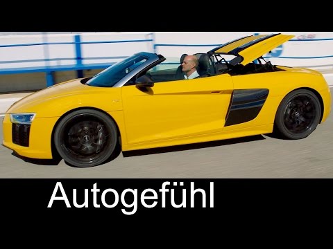 Audi R8 Spyder V10 Sound/Exterior/Interior Preview convertible roof all-new gen neu racetrack - UCG0__4AhnoCWRH7TPO0PQyg