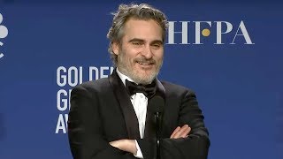 Joaquin Phoenix - Joker | Golden Globes 2020 Full Backstage Interview
