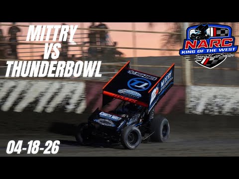 Mittry vs Thunderbowl Raceway… HOLD ON 😳 (NARC Onboard) - dirt track racing video image