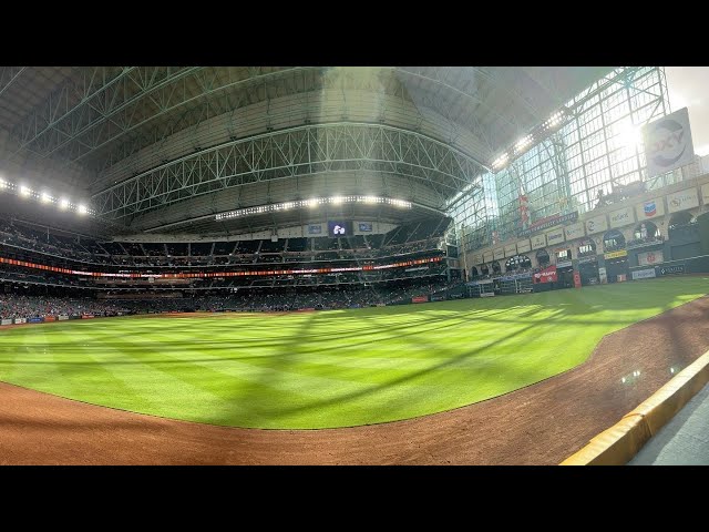 The Houston Astros Play Baseball at Minute Maid Park