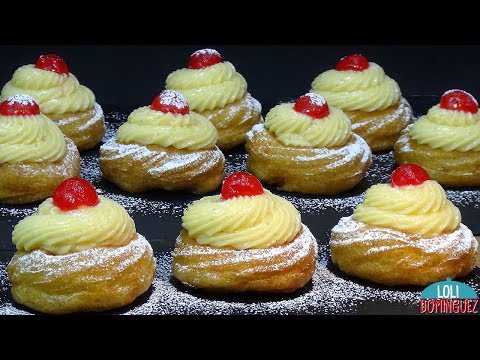 Roscos de San José (Zeppole di San Giuseppe) - Recetas paso a paso, tutorial - Loli Domínguez - UC5ONfXPjWgqElh0NZaRJ1tg